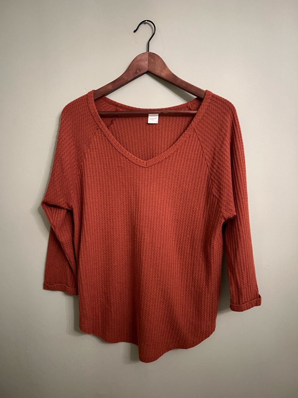 Studio Ko L.A. Waffle Knit Top - Brick